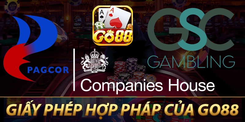 Các giấy phép hoạt động hợp pháp của Go88